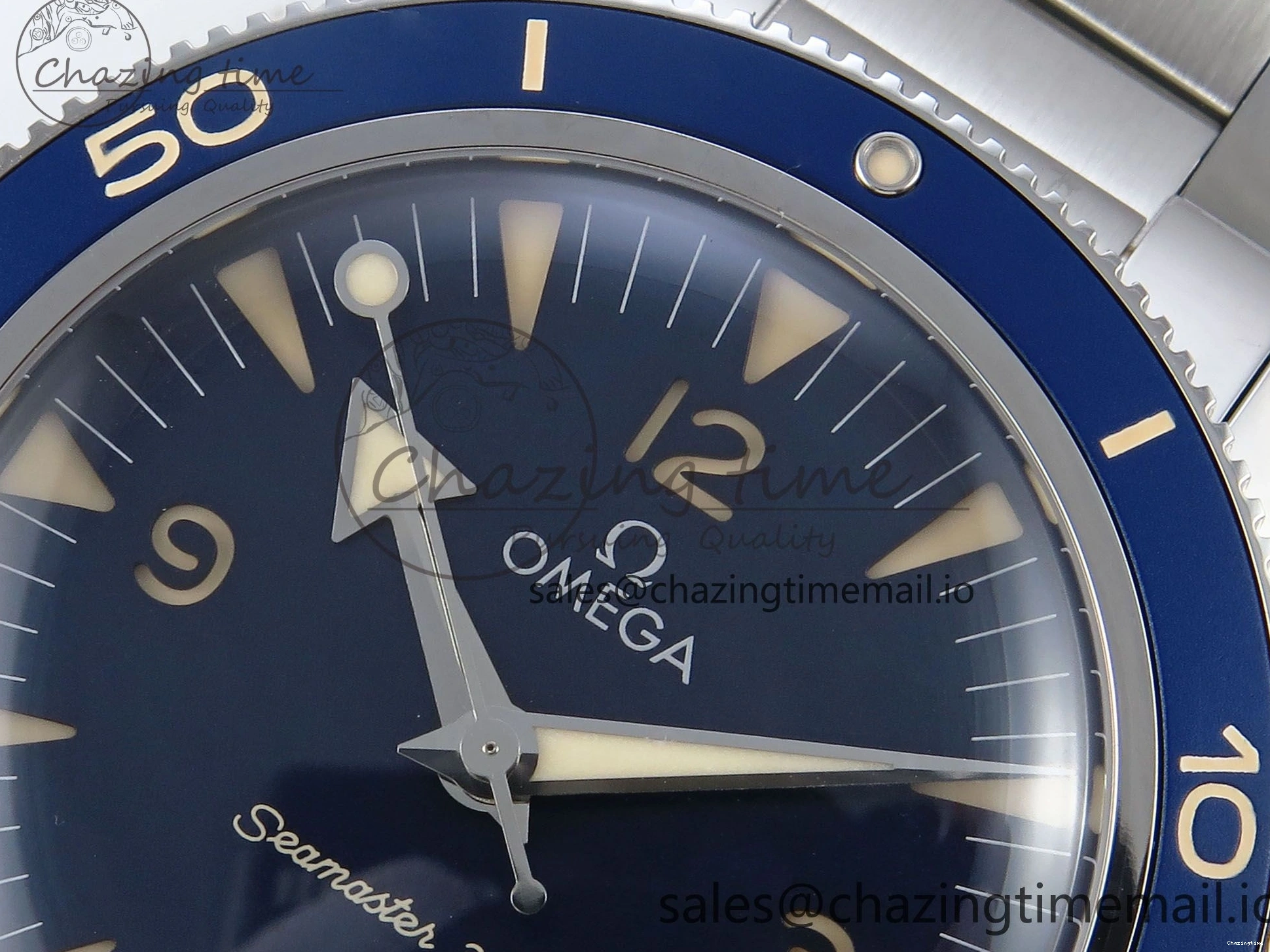 0523 Elegant Seamaster 300 Heritage SS VSF 1:1 Best Edition Blue Dial on SS Bracelet A 7701